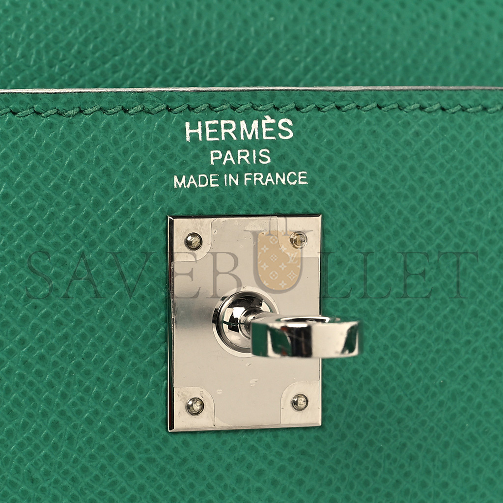 HERMÈS EPSOM KELLY 28 VE RT JADE (28*22*10cm)